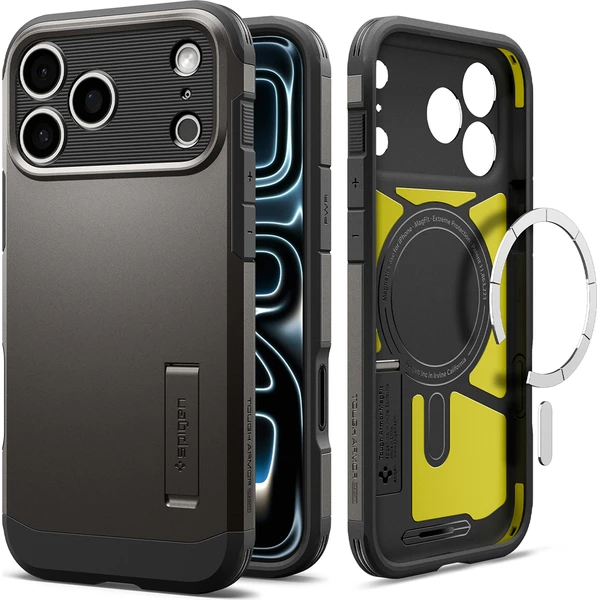 Spigen Tough Armor T MagSafe kryt iPhone 18 Pro/17 Pro gunmetal - Pouzdra - Obrázek df117d8ff5384010be95498cfff4ca06