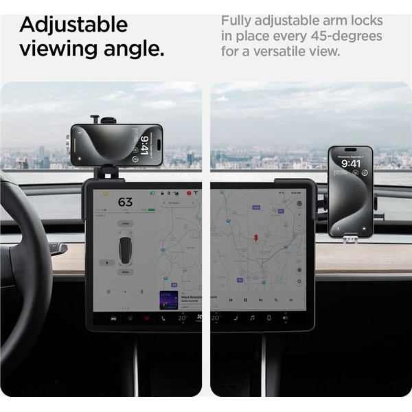 Spigen Tesla TapLock Universal Car Mount Holder držák na obrazovku černý - Držáky - Obrázek df1d8a0f07bc4518bf3dac14e58b0cca