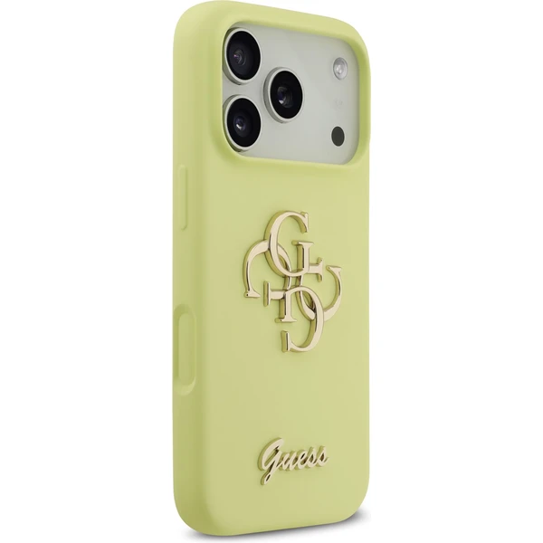 Guess Liquid Silicone 4G Metal Logo kryt iPhone 17 Pro žlutý - Pouzdra - Obrázek dfc74900523041e590de3386ee09cdb2