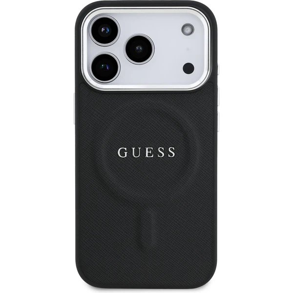 Guess PU Saffiano MagSafe kryt iPhone 17 Pro černý - Pouzdra - Obrázek e0073fb8b3784bad8b7a5dc25cb1acdc