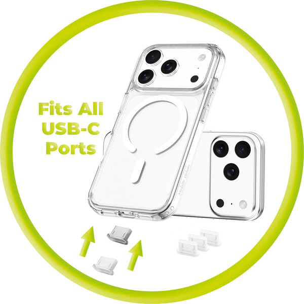 Mobile Origin USB-C Dust Plug & Cleaning Brush sada ochranných kryt a štětečku černá/čirá - Čistící sady - Obrázek e01e1c764e24417691c77fe039c93ebe