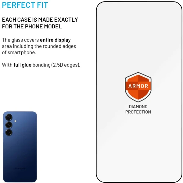 FIXED Armor 2,5D sklo s Anti-dust a AR vrstvou Samsung Galaxy S25+/S24+ černé - Ochranné folie a skla - Obrázek e02c246382f64c5bbd117a9cd472b376