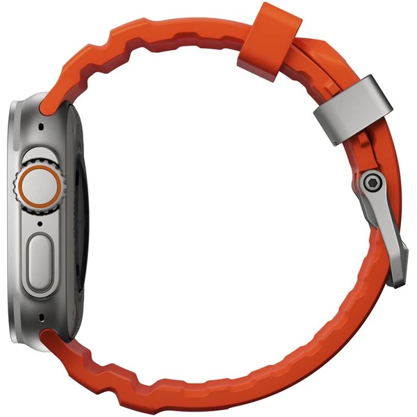 Nomad Rocky Point Band řemínek Apple Watch 49/45/44/42mm stříbrný/oranžový - Řemínky - Obrázek e03af4ad18d44f7480b0127784cf4aa6