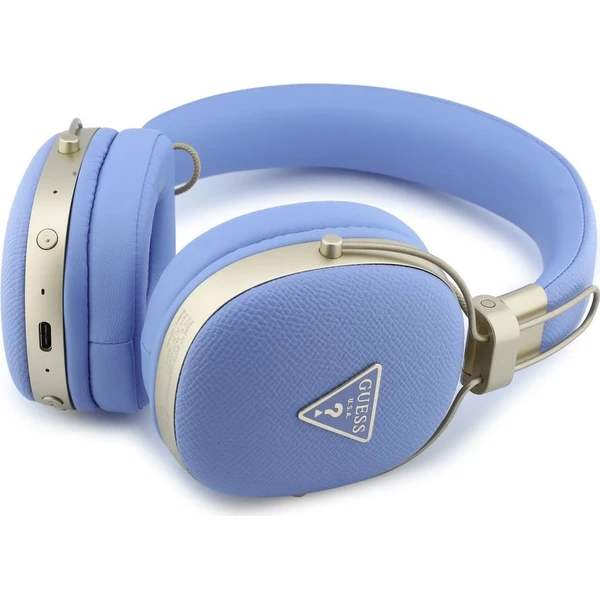Guess PU Grained Triangle Gold Metal Logo ENC bezdrátová sluchátka modrá - Sluchátka - Obrázek e0473766049c4b45972c68fc2c3d9f74