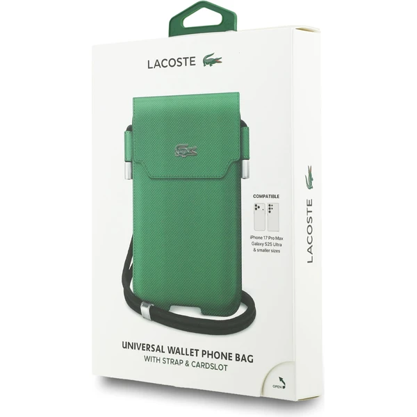Lacoste PVC Iconic Petit Pique Metal Logo kapsa na telefon XL zelená - Pouzdra - Obrázek e07dbbae23dc41f793bbf37cb1b53881
