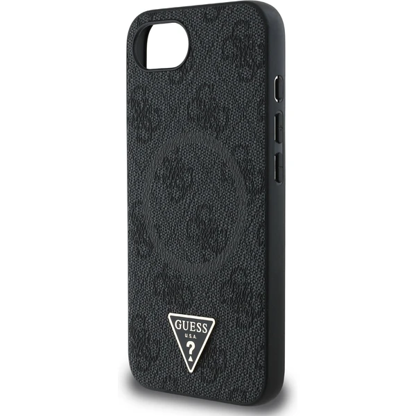 Guess PU 4G Strass Triangle Metal Logo kryt iPhone 17e/16e černý - Pouzdra - Obrázek e0850e4d9eb2447da8956719a257804c