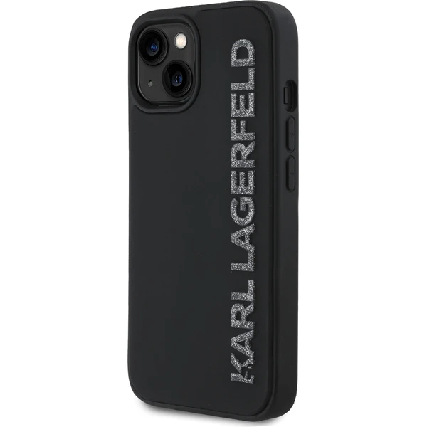 Karl Lagerfeld 3D Rubber Glitter Logo kryt iPhone 14 černý - Pouzdra - Obrázek e0e08e26dbe74bacbf8088aa2671d81e