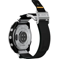 Aulumu C11 Mag-Buckle Slim řemínek Garmin Watch (QuickFit 26mm) Silver Buckle/Black Strap - Řemínky