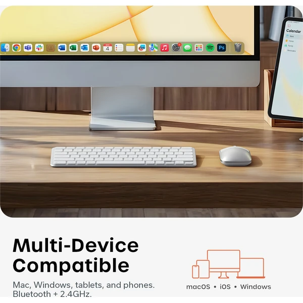 Satechi Slim CEX1 Wireless Combo klávesnice a myš (US English) stříbrná - Klávesnicové sety - Obrázek e13fb0c8fbae4757bf0992e787c82c95