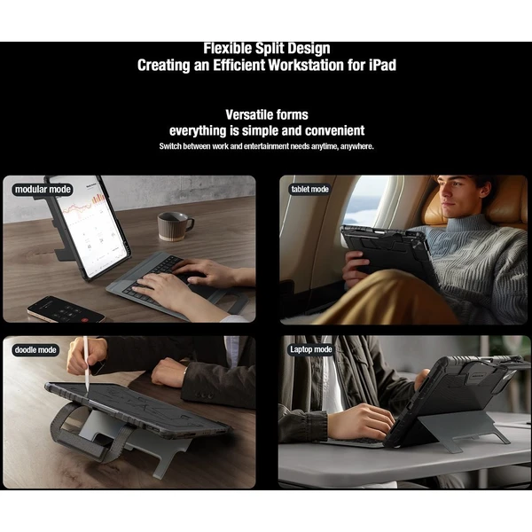 Nillkin Bumper GO pouzdro s klávesnicí iPad Air 4/5/10.9" (2020)/11" (2024)/Pro 11" (20/21/22) černé - Pouzdra - Obrázek e158d22de33a4ec4adea3db8a998e6f0