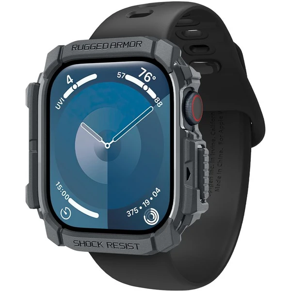 Spigen Rugged Armor kryt pro Apple Watch 10/11 (46mm) tmavě šedý - Pouzdra - Obrázek e17b22d9bbf545d98bd26d64f73d94e3