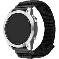 FIXED Nylon Sporty Strap řemínek pro Garmin QuickFit (22mm) černý - Řemínky