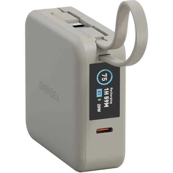 ENERGEA MagPac Mini Plus MagSafe powerbanka s kabelem, 10000mAh, béžová - Powerbanky - Obrázek e186796137fd45fb8aa404c70d0fa277