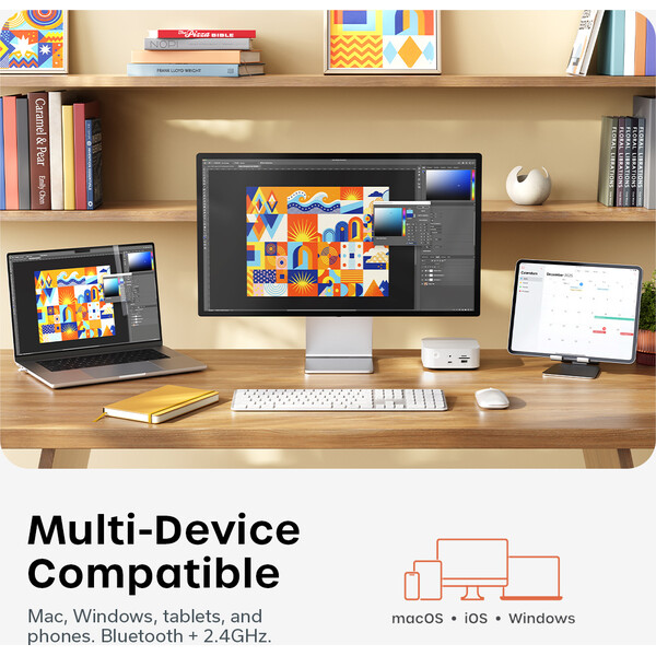Satechi Slim CEX3 Wireless Combo klávesnice a myš (US English) stříbrná - Klávesnicové sety - Obrázek e18c507433d94ebda776cd25c56c1417