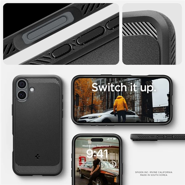 Spigen Rugged Armor MagSafe kryt iPhone 16 matte black - Pouzdra - Obrázek e1a31e37da2842ff86eb1d0369354127