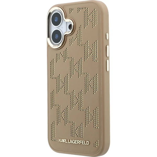 Karl Lagerfeld PU Perforated Monogram MagSafe kryt iPhone 17 béžový - Pouzdra - Obrázek e1bf065cee2f40b7b9b9848777079232
