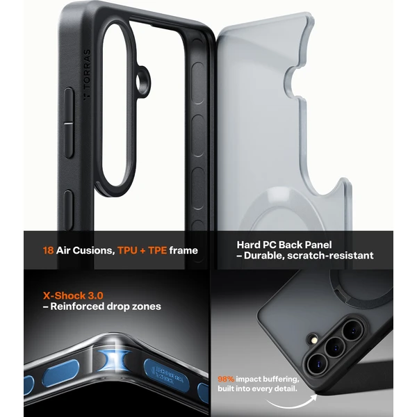 Torras Ostand Q3 Spin MagSafe kryt Samsung Galaxy S26 obsidian black - Pouzdra - Obrázek e1d27f35b2e54800a95ce7c74284bac4