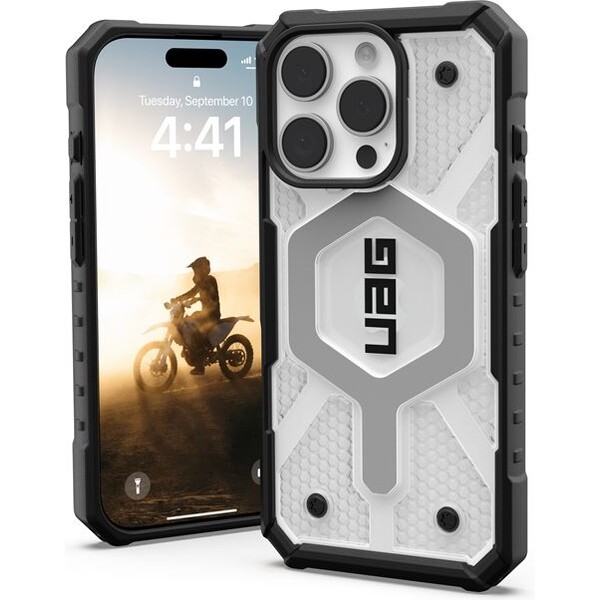 UAG Pathfinder Clear Magsafe kryt iPhone 16 Pro bílý