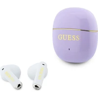 Guess Gold Line Glossy Classic Logo TWS bezdrátová sluchátka fialová - Sluchátka