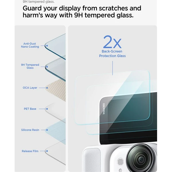 Spigen Glass tR Slim tvrzené sklo 2 Pack Insta360 Go Ultra - Ochranné folie a skla - Obrázek e25cca45823b4dd4abdf7cdedf3e113c
