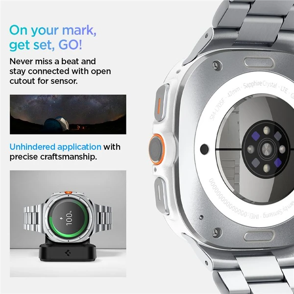 Spigen Modern Fit 316L řemínek Samsung Galaxy Watch Ultra stříbrný - Řemínky - Obrázek e25eddec64b94300a1b556bef64d843c