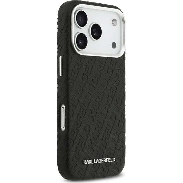 Karl Lagerfeld Grained PU Repeated Logo MagSafe kryt iPhone 17 Pro černý - Pouzdra - Obrázek e26995222f8d4209a5d5ceabb945d5ce
