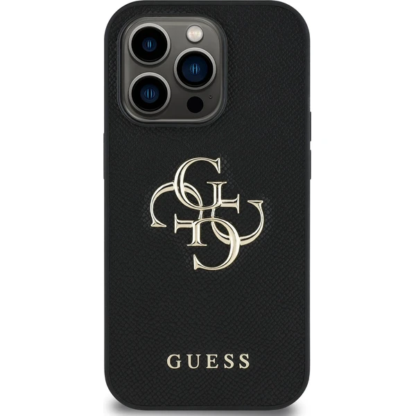 Guess PU Grained 4G Metal Logo kryt iPhone 14 Pro černý - Pouzdra - Obrázek e26bc543c24b478997ff81a8b2cc6c1a