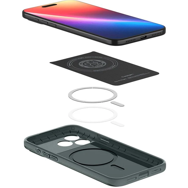 Spigen Thin Fit MagSafe kryt iPhone 17 Pro abyss green - Pouzdra - Obrázek e273452662c3420bb4e44653c74f7f43