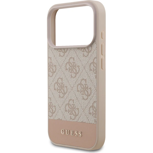 Guess PU 4G Stripe Zadní Kryt pro iPhone 17 Pro růžový - Pouzdra - Obrázek e2911cb4fbd14b91adb45b5ec35ad7b0
