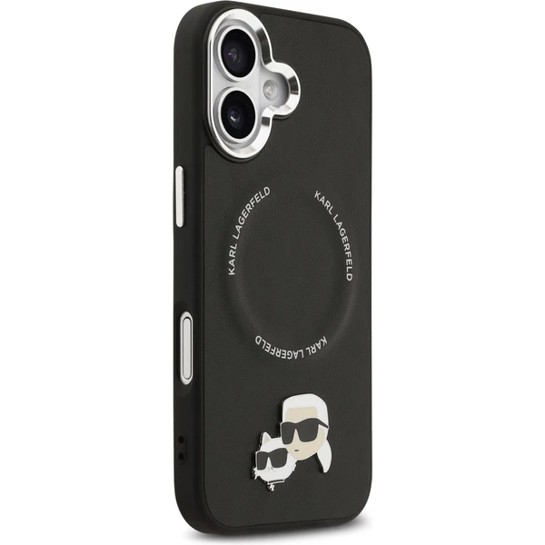 Karl Lagerfeld PU Karl and Choupette Heads Pins MagSafe kryt iPhone 17 černý - Pouzdra - Obrázek e29da834455148259b4d1b2346ca8a0d