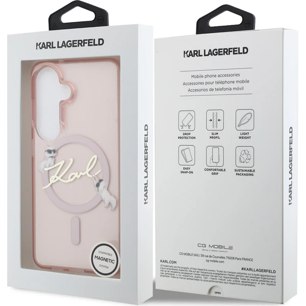 Karl Lagerfeld IML Choupette Karl Script Logo Magnetic kryt Samsung Galaxy S26 růžový - Pouzdra - Obrázek e2a9e6c70d2244ed8e888c54d68d6d15
