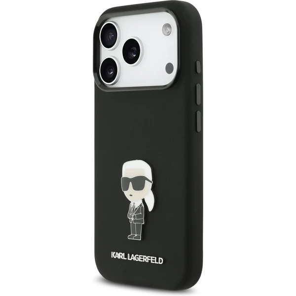 Karl Lagerfeld Liquid Silicone Metal Ikonik kryt iPhone 17 Pro černý - Pouzdra - Obrázek e2bc629158d34dbc8d3c65afaa8457a5