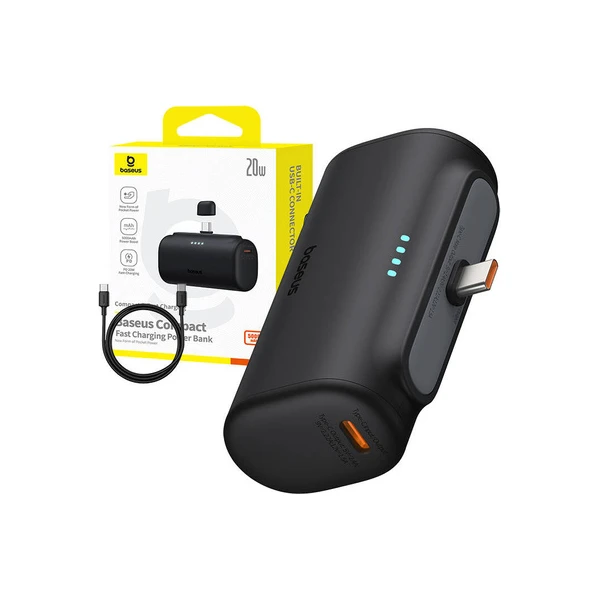 Baseus Power banka 5000mAh 20W USB-C černá - Powerbanky - Obrázek e2ebf7140ed34cd5a4d5b02bf3602c08