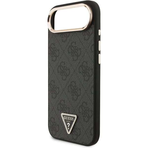 Guess PU Leather 4G Triangle Logo Gold Frame MagSafe kryt iPhone Air černý - Pouzdra - Obrázek e2f700e1f79d4b95875bbd7884ec17de