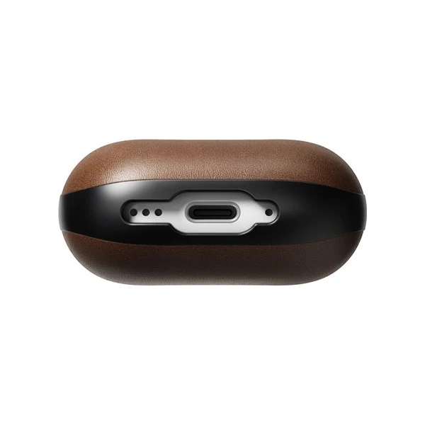 Nomad Modern Leather pouzdro Apple Airpods 4 tmavě hnědé - Pouzdra - Obrázek e311ad239a2d403daf777c2167f4c05f