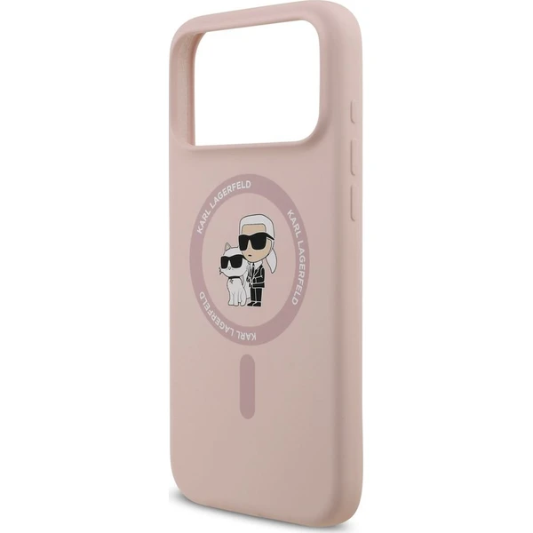 Karl Lagerfeld Liquid Silicone Karl and Choupette MagSafe kryt iPhone 18 Pro Max růžový - Pouzdra - Obrázek e3530bbc4fd54d6ca1edff2ac7052135