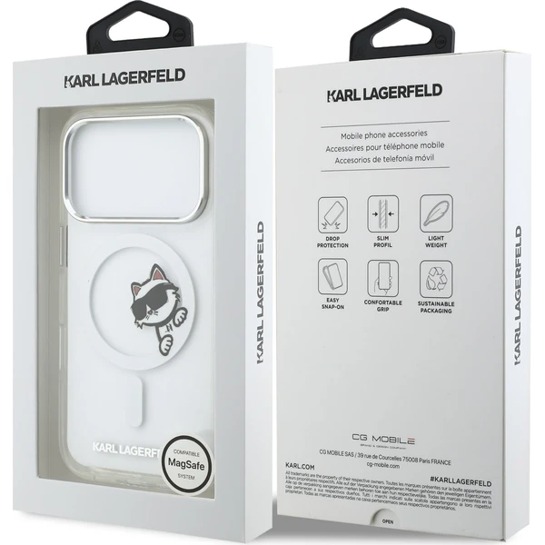 Karl Lagerfeld IML Choupette Peekaboo MagSafe kryt iPhone 17 Pro čirý - Pouzdra - Obrázek e3631da3387249c0b0c1aadd627f4007