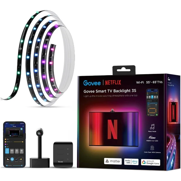 Govee Backlight 3S Netflix TV 55-65 SMART LED podsvícení RGBICW - Chytrá osvětlení - Hlavní obrázek