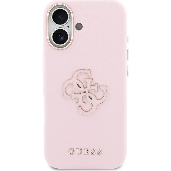 Guess PU Resin Logo kryt iPhone 17 růžový - Pouzdra - Obrázek e3d7137090994d1fb051c6584d2120b2