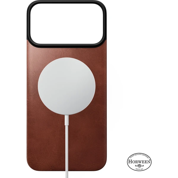 Nomad Magnetic Leather Back (Horween) MagSafe kožený kryt iPhone 18 Pro Max Olde Dublin - Pouzdra - Obrázek e3e222a7311640cd8be6d6fb8a1cc7c5