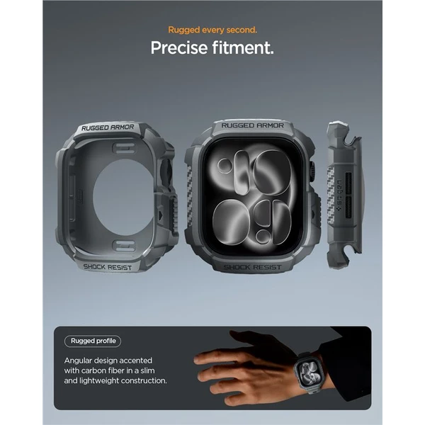 Spigen Rugged Armor 2 pouzdro Apple Watch 11 (46mm) dark gray - Pouzdra - Obrázek e3f7d2aaca72464bb2e203a1eb66af7c