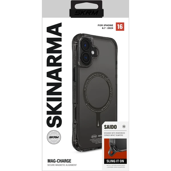 SKINARMA Saido Mag-Charge kryt iPhone 16 Plus černý - Pouzdra - Obrázek e400b30347004462bebe44998d3d03d0