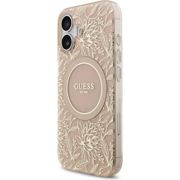Guess IML Flowers Allover Strap MagSafe kryt iPhone 17 růžový - Pouzdra - Obrázek e402e94dbd0e4b86a9db9e2b2f0d7178