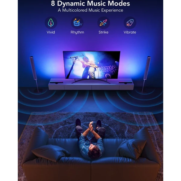 Govee Smart LED RGBIC panel 38cm pro TV 43-75", 2ks - Chytrá osvětlení - Obrázek e44c0c21d67c490fac3a92a3f8bdc86f