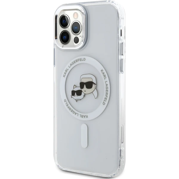 Karl Lagerfeld IML K&CH Heads Metal Frame MagSafe zadní kryt pro iPhone 12/12 Pro čirý - Pouzdra - Obrázek e458edef17cc4441986f100208127411