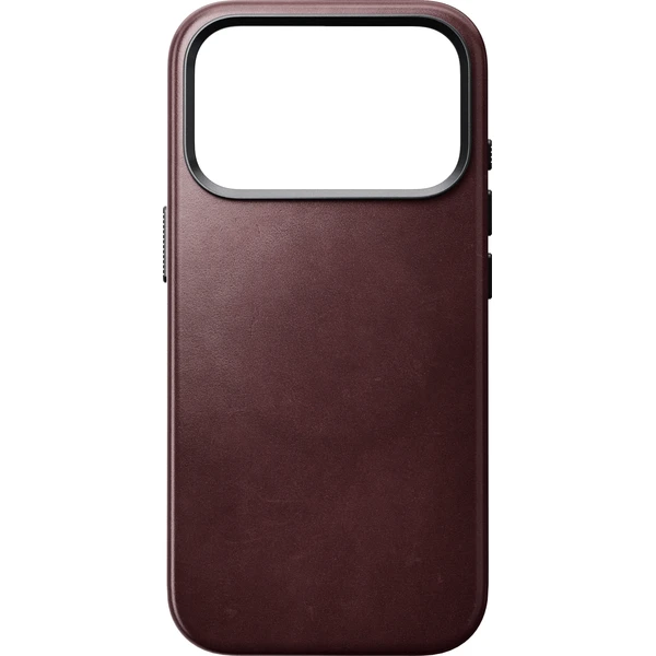 Nomad Traditional Leather (Horween) MagSafe kožený kryt iPhone 17 Pro/18 Pro Burgundy - Pouzdra - Obrázek e4bc979218214309bde35d360a2774e2