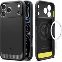 Spigen Rugged Armor MagSafe kryt iPhone 18 Pro/17 Pro matte black - Pouzdra