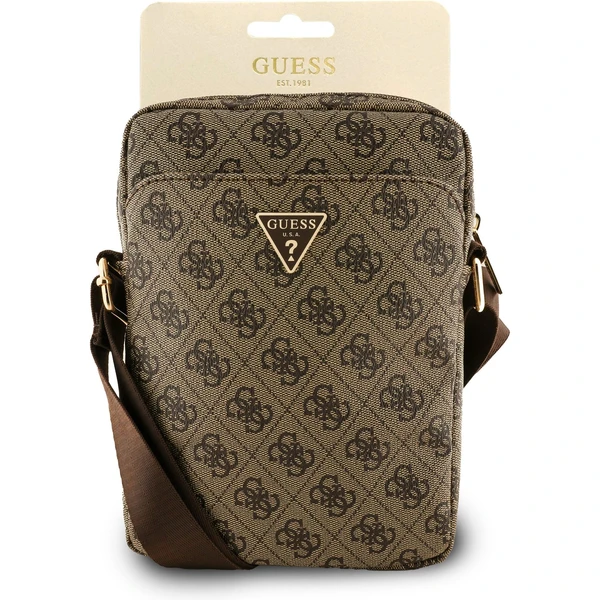 Guess PU 4G Triangle Logo taška 8" hnědá - Pouzdra - Obrázek e4db5b24a927458baac8b65677353df6