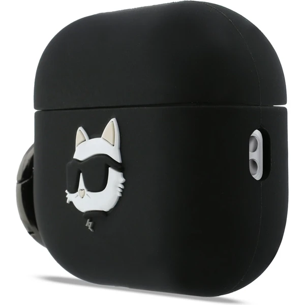 Karl Lagerfeld 3D Logo NFT Choupette Head silikonové pouzdro pro AirPods Pro 3 černé - Pouzdra - Obrázek e4dcf53d4b504f3a923f6cb32319b22c