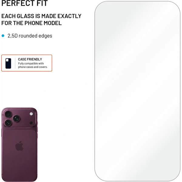 FIXED 2,5D tvrzené sklo s aplikátorem Apple iPhone 18 Pro, 2ks čiré - Ochranné folie a skla - Obrázek e4f1808667e6452fb69ef2cd35e4879a